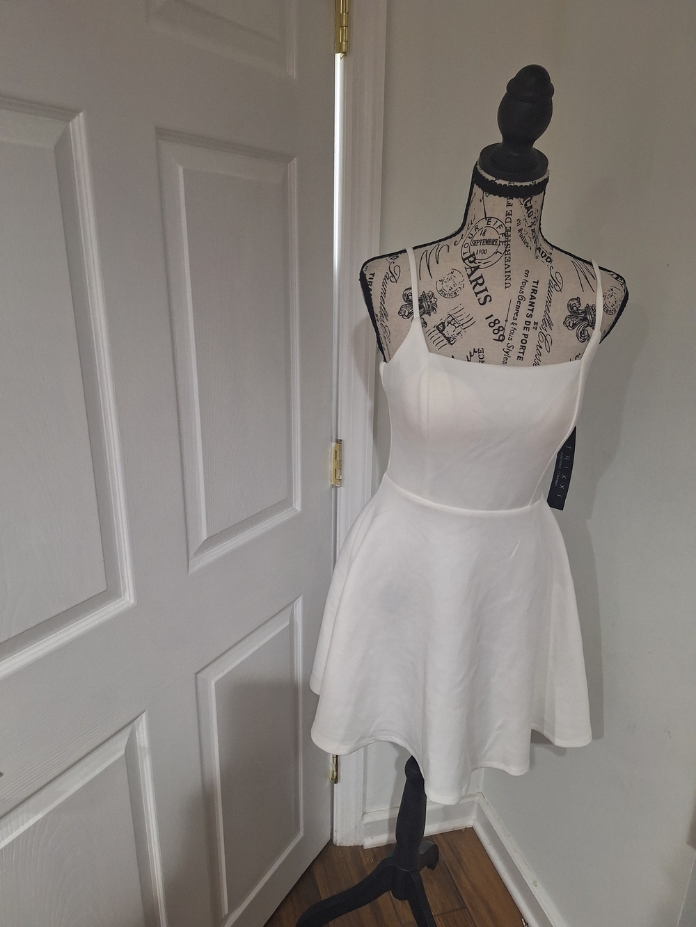 Trixxi White Sleeveless Fit & Flare Midi Dress